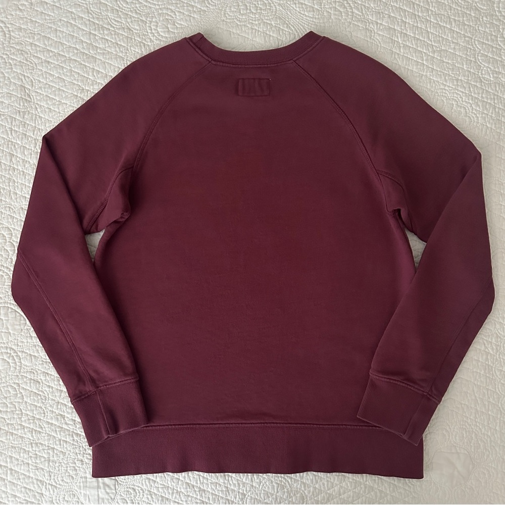 Pact Women’s Cabernet Maroon Essential Crewneck Sweatshirt Organic Cotton Small - Picture 4 of 10